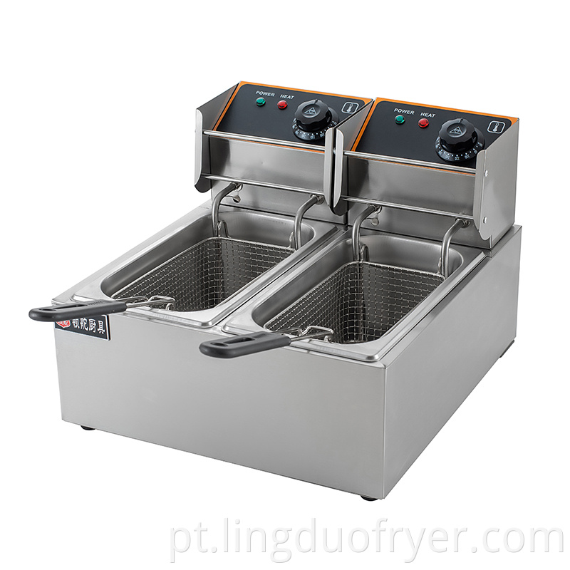 4L+4L electric deep fryer